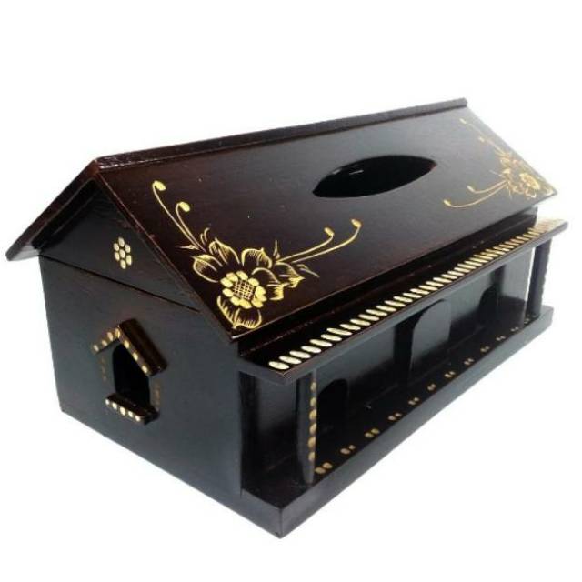 TERMURAH! TEMPAT TISU BENTUK RUMAH UKIRAN KAYU JATI - KOTAK TISU BEST SELLER