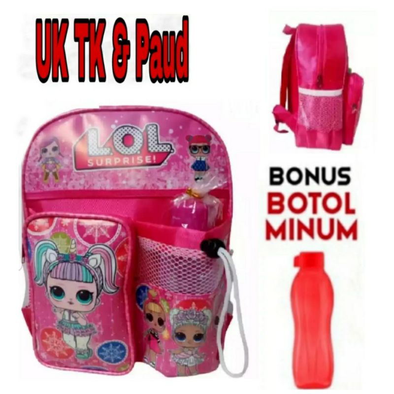 TAS RANSEL ANAK TK&amp;PAUD BERHADIAH BOTOL MINUM