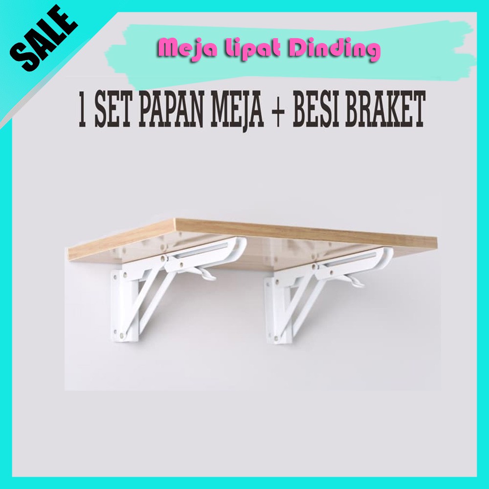 Meja Lipat Dinding Meja Ambalan 60 x 40 CM Meja Belajar Lipat Meja Dinding Meja Belajar Dinding