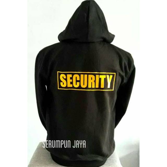 JAKET SECURITY - HARGA KHUSUS XXL JAKET SECURITY LOGO KUNING - SWEATER SECURITY HITAM