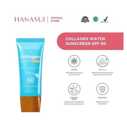 ❤️ MEMEY ❤️ HANASUI Collagen Water Sunscreen Spf 50 | Spf 30 30ml