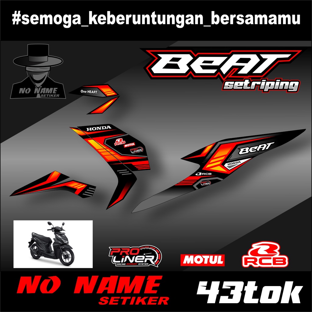 Stiker striping Beat New 2020 2021 (43tok) List Variasi sticker