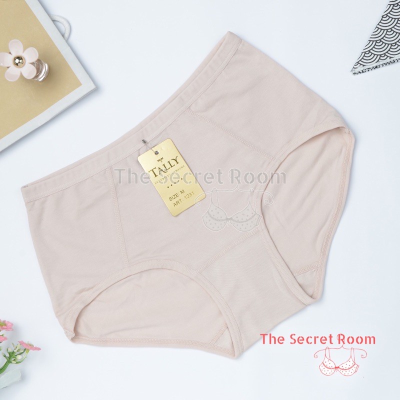 TALLY CD CELANA DALAM HIGH WAIST 1231 | BAHAN KATUN | ADA JAHITAN DI BAGIAN BELAKANG | SIZE M - XXL