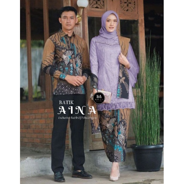 KEBAYA COUPLE MODERN KEBAYA TUNAGAN KEBAYA LAMARAN KEBAY WISUDA KONDANGAN TUNIK AKITA BEST SERIES MODERN-SET COUPLE (LYLAC)