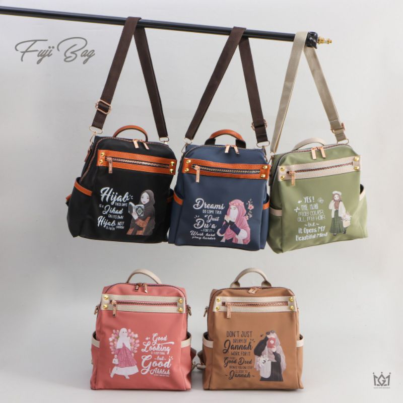 FUJI BAG BY GANCI UNYU MUSLIMAH TAS MULTIFUNGSI TAS RANSEL SLINGBAG PREMIUM