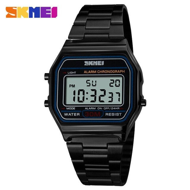 SKMEI 1123 Jam Tangan Wanita Digital Stainless Steel WK-SBY