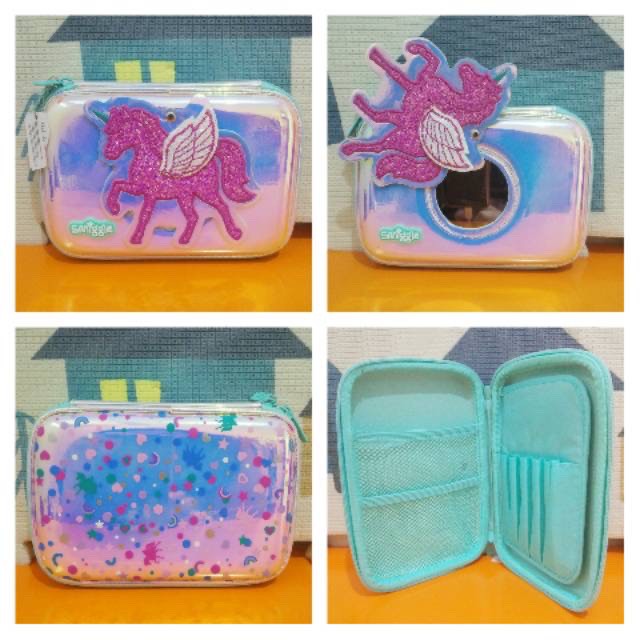 

Smiggle Unicorn Glitzy Hardtop Kotak Pensil Kaca Glitter Pencil Case ORIGINAL