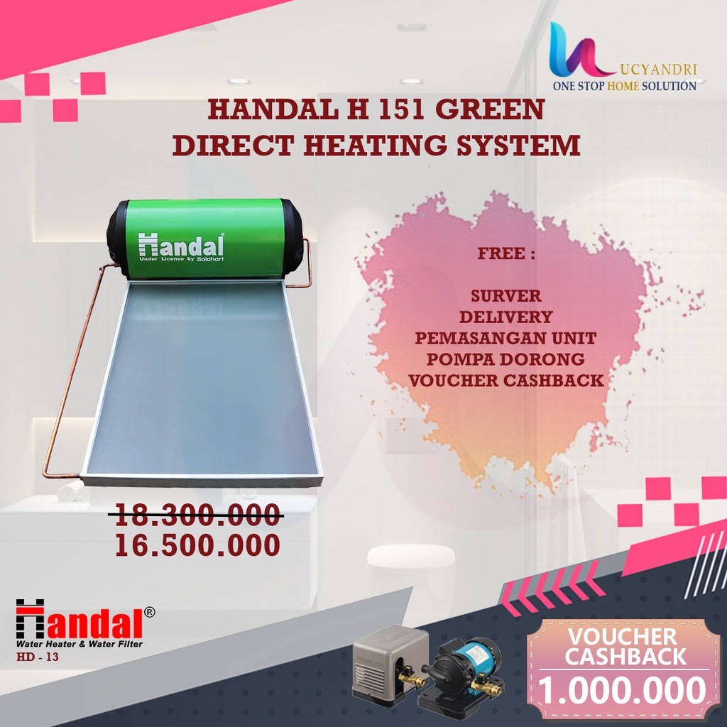 Solahart Handal Eco Direct Heating 151 Green | Pemanas Air Solar