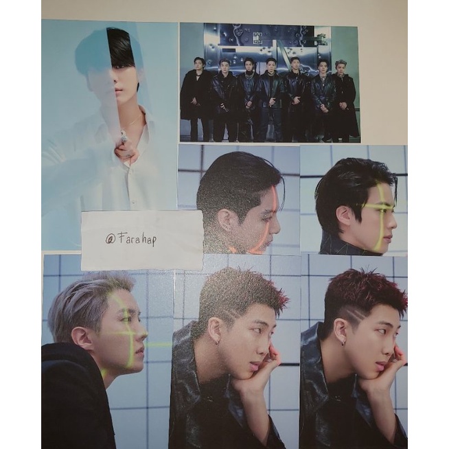 

postcard jungkook proof standard namjoon seonjin jin rm jhope hoseok group grup compact proof