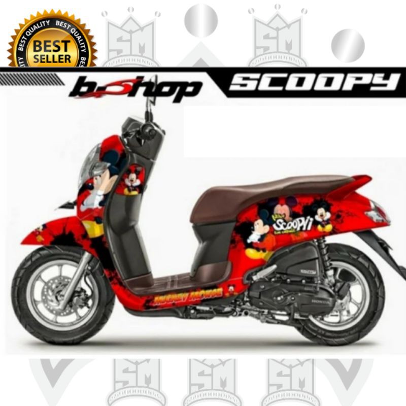 Decal sticker Scoopy fi 2019 Mickey mouse Minnie mouse
