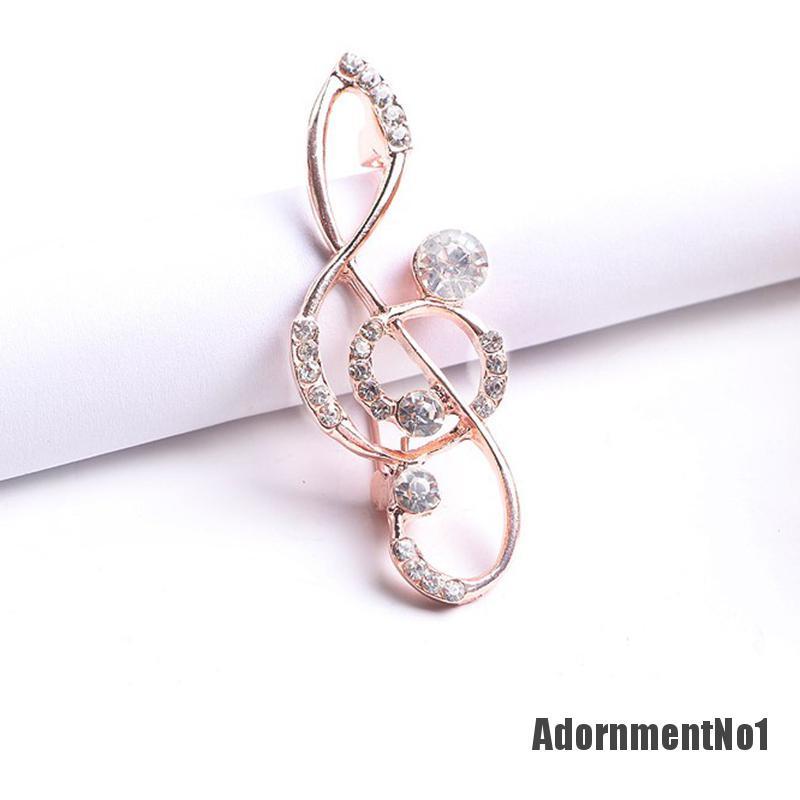 (Adornmentno1) 1pc Bros Pin Bentuk Simbol Musik Bahan Alloy Untuk Wanita