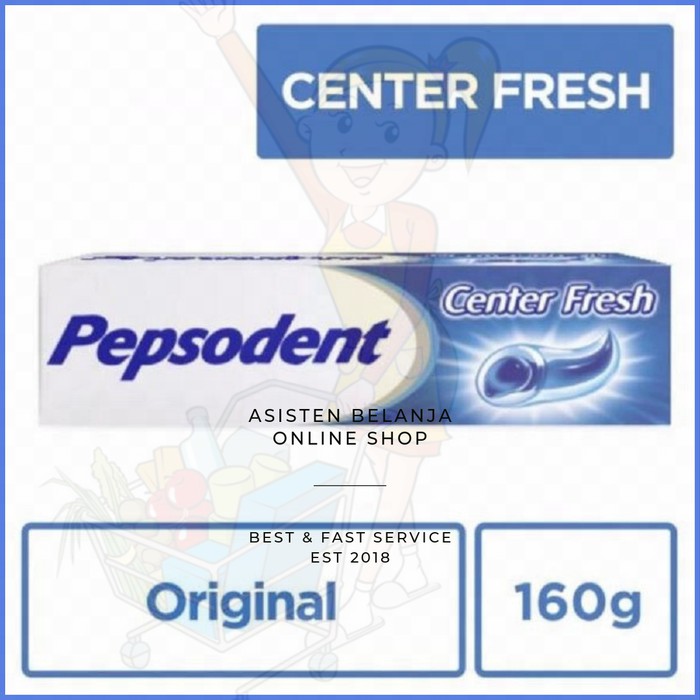 Pasta Gigi PEPSODENT Center Fresh 160g 160gr Complete 8 Sensasi Segar dan Anti Bakeri