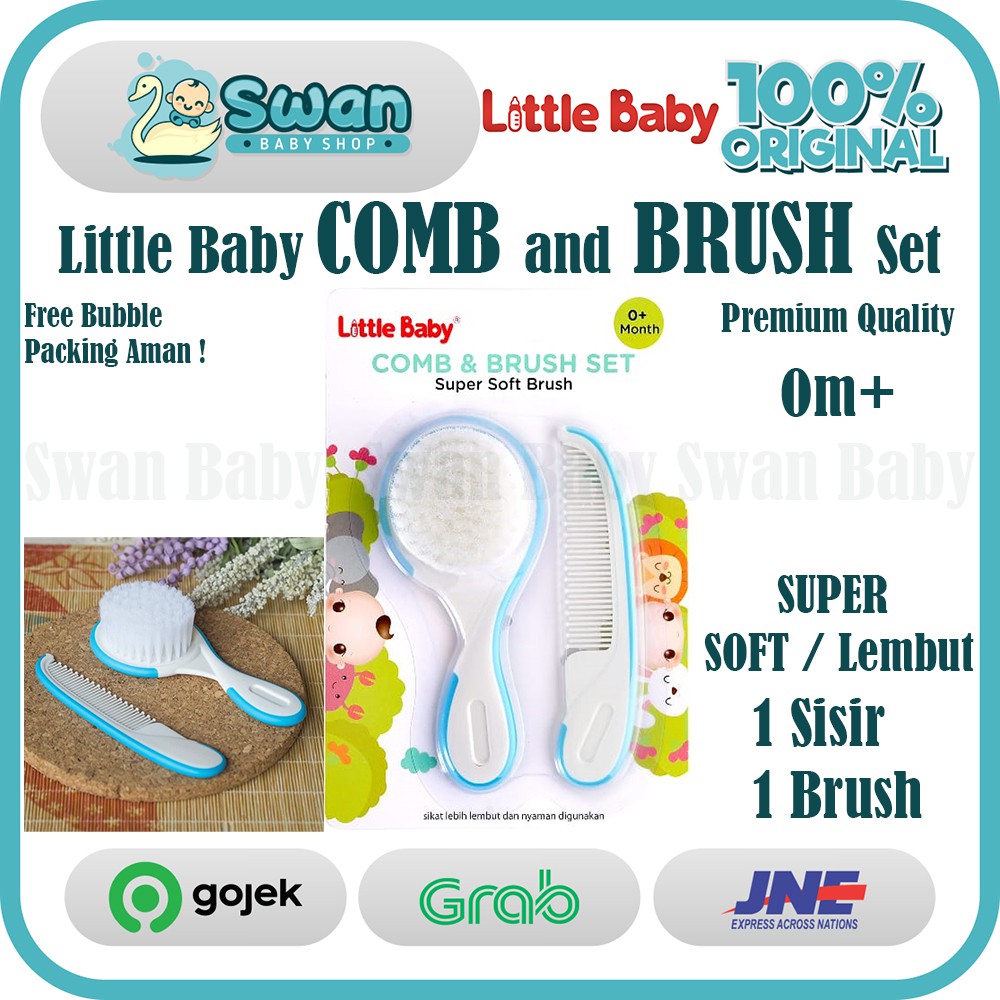 Little Baby Comb Brush Set Super Soft / Sisir sikat bayi lembut 2in1