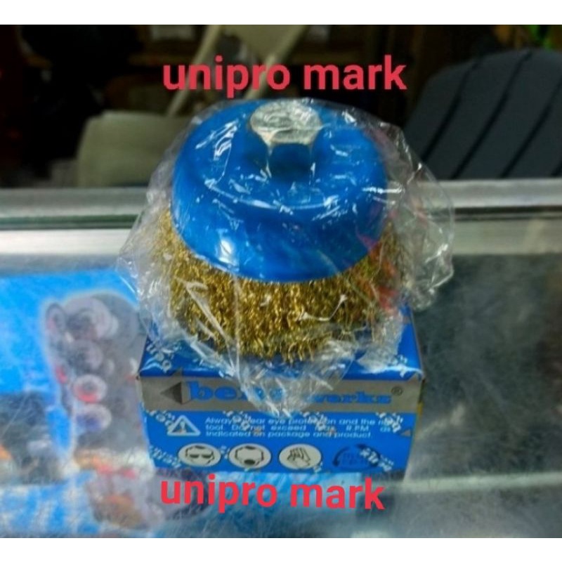 SIKAT MANGKOK 75 MM-3 IN KAWAT KUNINGAN BENZ