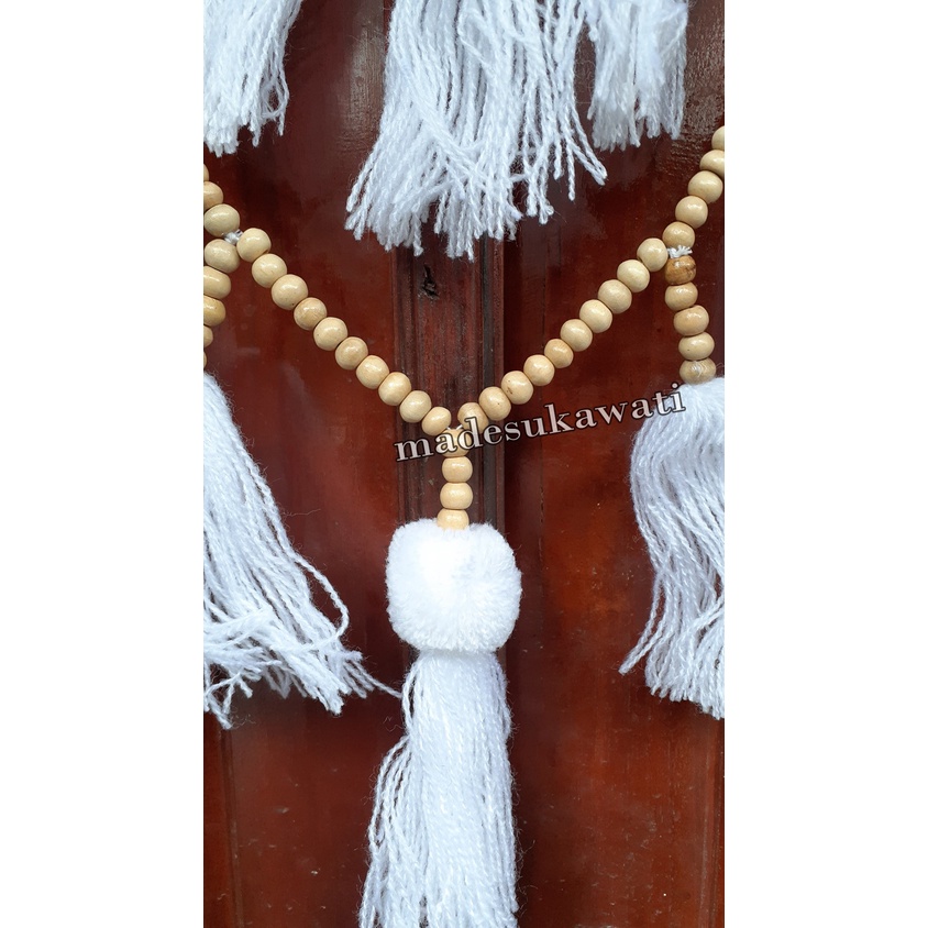 Dream catcher sulaman benang variasi kalung bola pom pom diameter 31cm