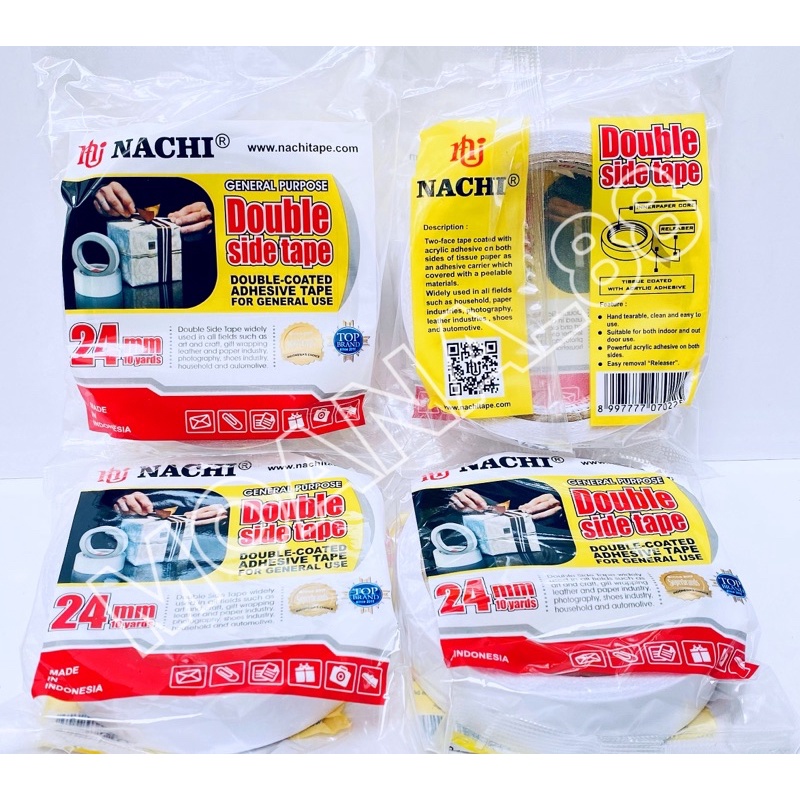 

NACHI DOUBLE TAPE ISOLASI SOLASI SOLATIP PUTIH 24MM