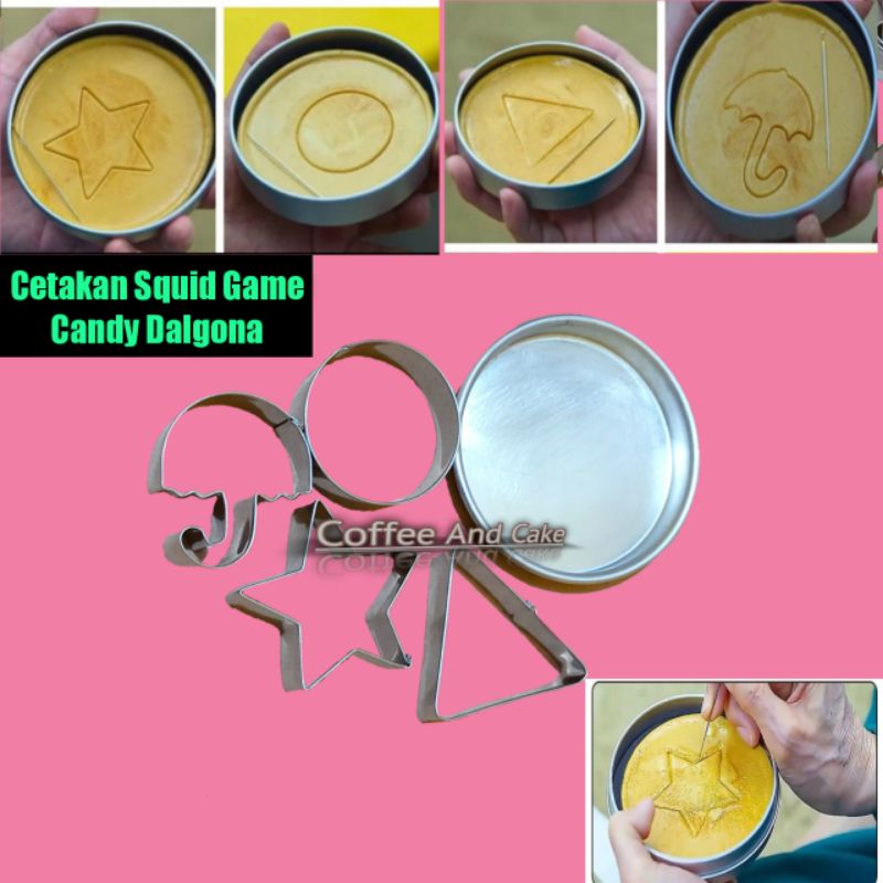 Cetakan dalgona candy /Cetakan squid game / cetakan kue / cetakan dalgona