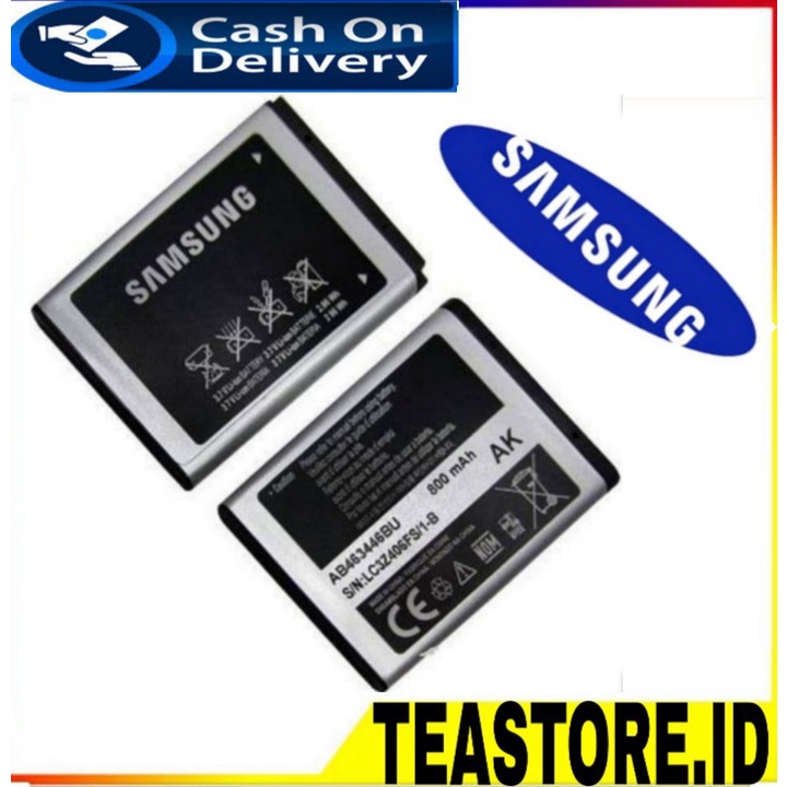 TEASTORE.ID Batrai Samsung GT-1272 Baterai Handphone Batre Android Battery Batere Samsung Galaxy GT E1200 E1202 E1190 B2100 AB463446BU 800mAh