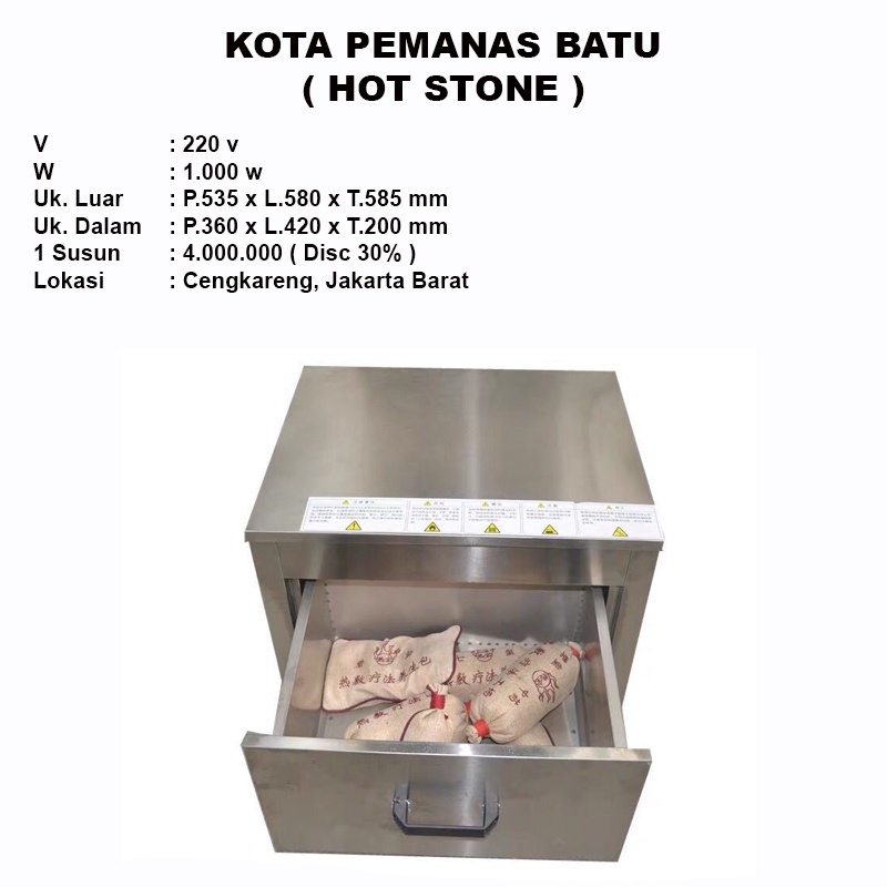 Box Pemanas Batu ( Hot Stone )