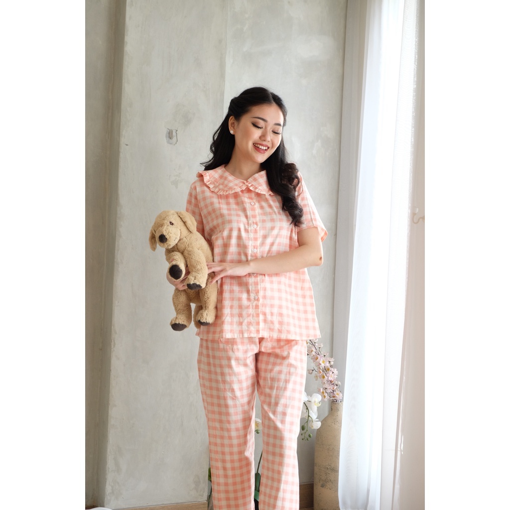 Dilys Pajamas Set - Atasan Celana Baju Tidur Setelan Wanita