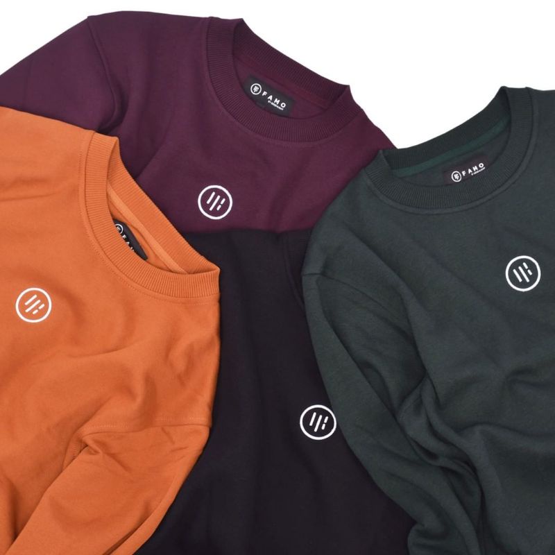 SWEATER FAMO ORIGINAL WARNA ORANGE, HIJAU, MAROON DAN HITAM NEW ARRIVAL ORIGINAL
