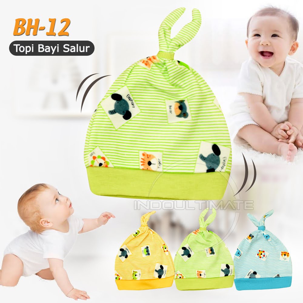 Baby Hat BH-12 Topi Kupluk Bayi Topi Kelinci Bayi Baru lahir Topi Kuncir Bayi Pelindung Kepala Bayi