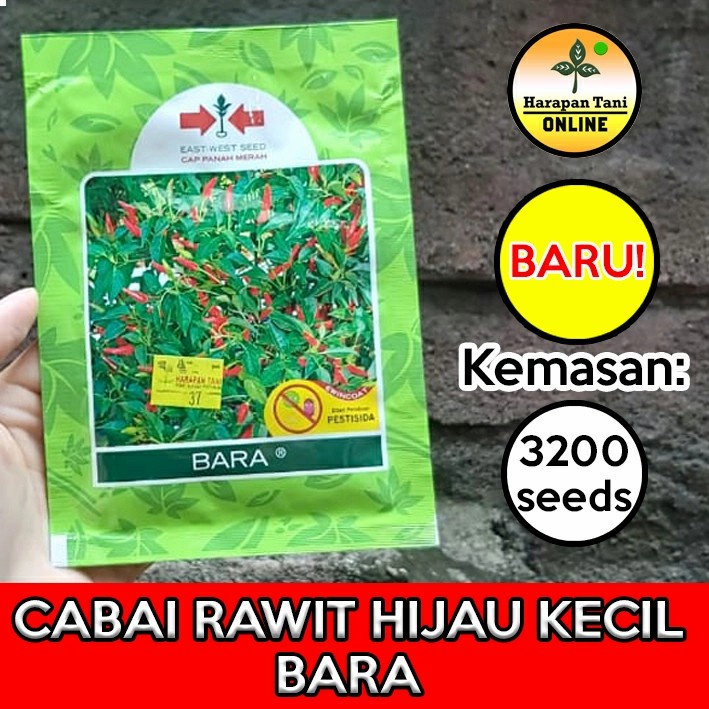 Bara 3200 Seeds | Cabai Rawit Hijau | Cap Panah Merah