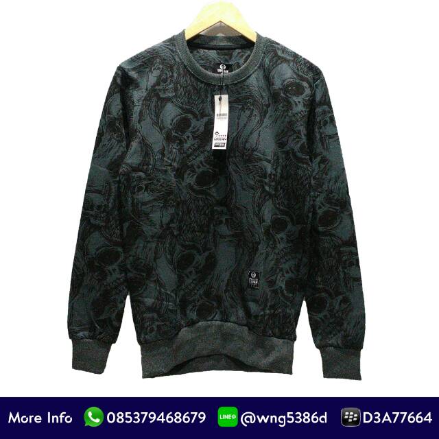 Jaket Sweater URGAN Lengan Panjang Unisex Casual Motif / Polos Open Reseller & DropShip #5