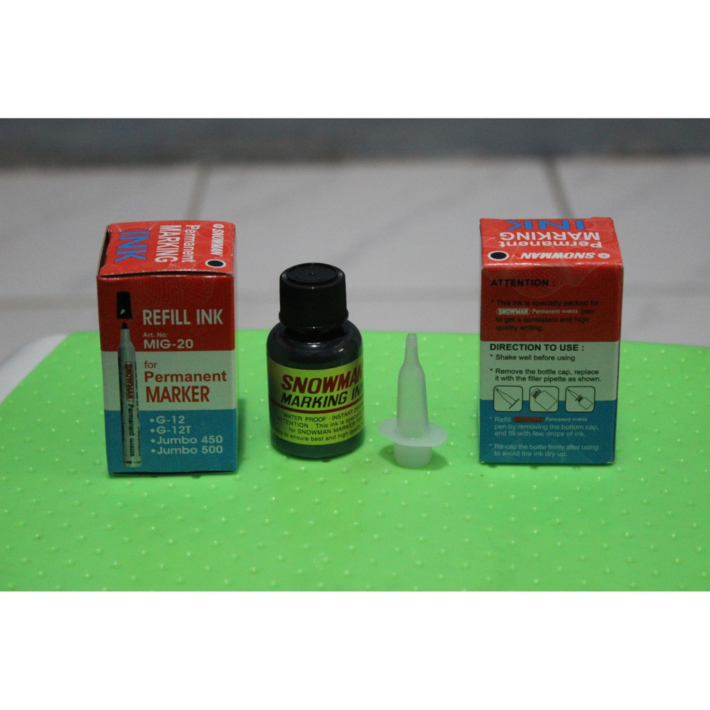 

tinta spidol snowman permanent permanent refill ink mig-20 marking