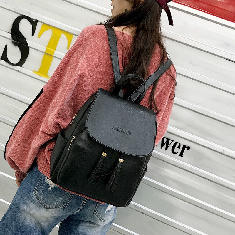 Satu7an T250 Tas Ransel Wanita Fashion Korean Style Kasual Tas Punggung Sekolah Backpack Cewek Kain Oxford + Polyester