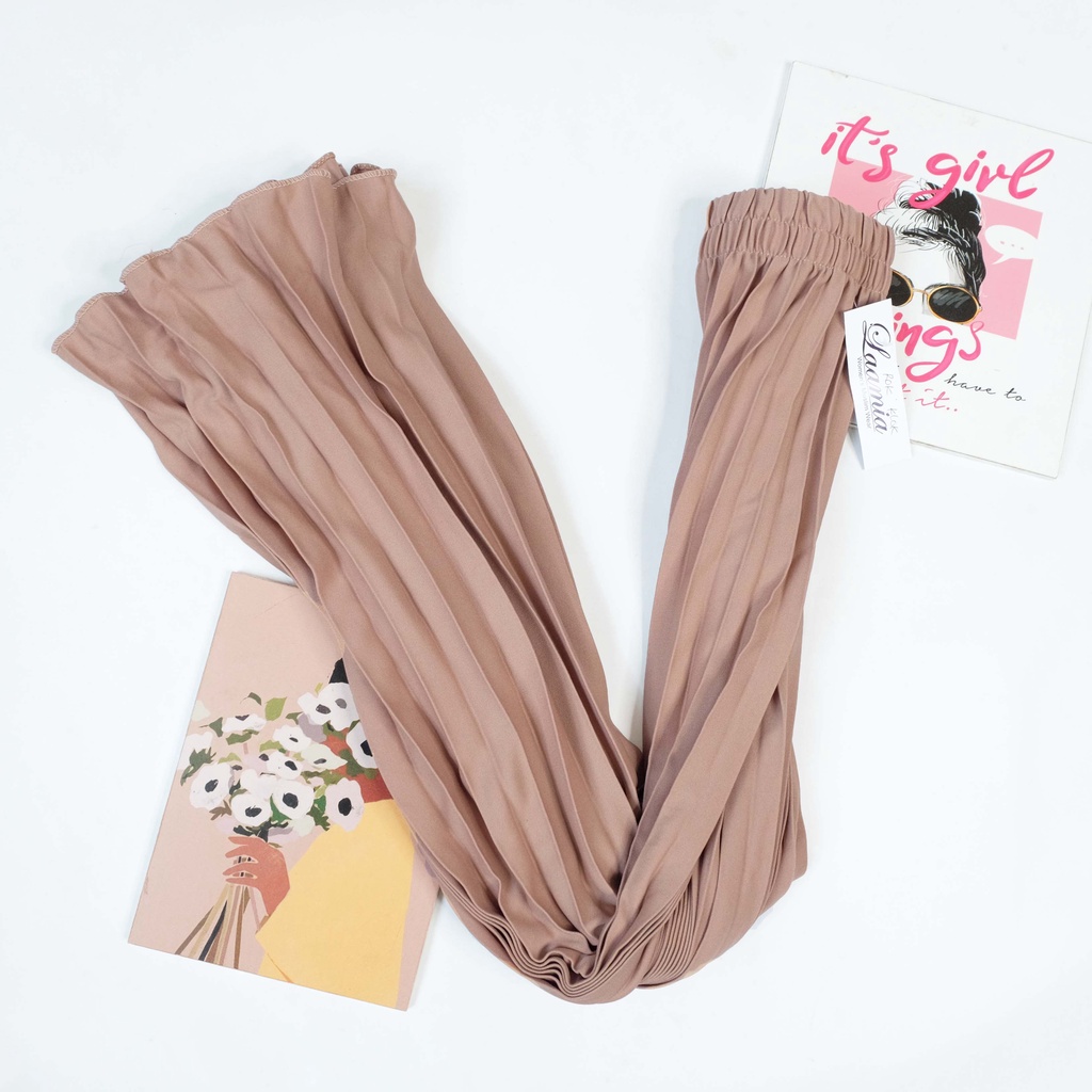 ROK PLISKET KLOK MAYUNG HYGET BY LAAMIA HIJAB-mayung hyget_latte