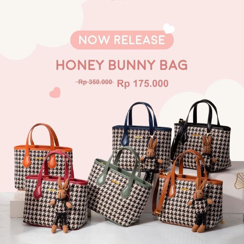 Free Gantungan Honey Bunny Bag Jims Honey Tas Selempang Handbag Wanita