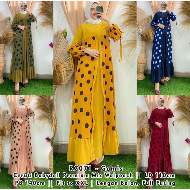 Gamis polka Ceruty /Gamis Ceruty Premium Gamis mayra