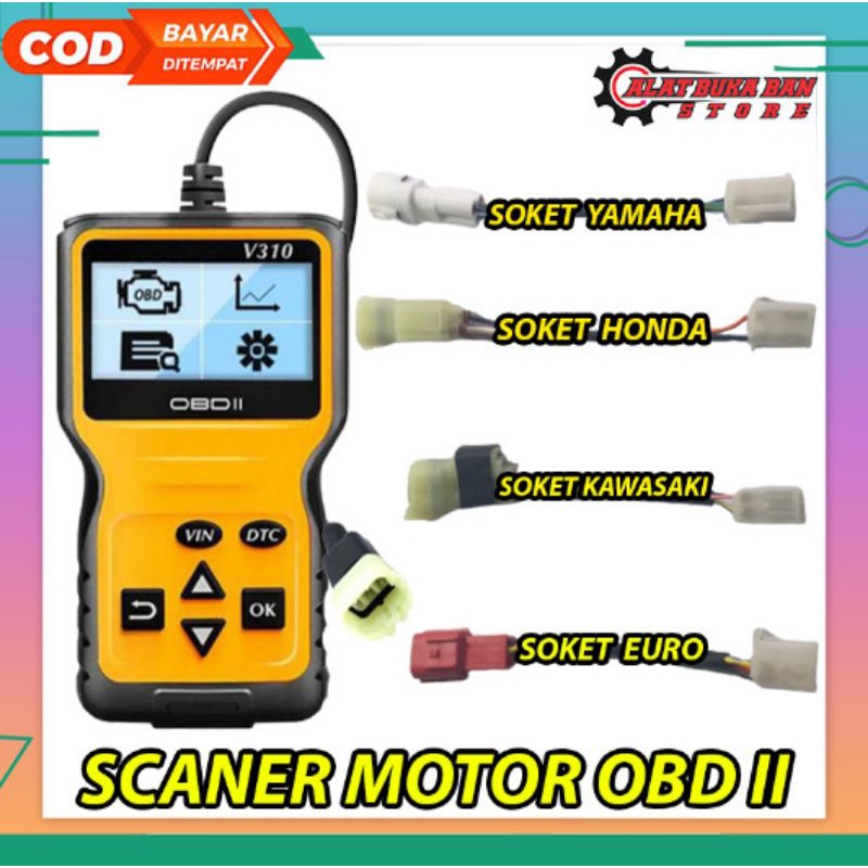 Scanner Motor Yamaha OBD II untuk motor OBD 2