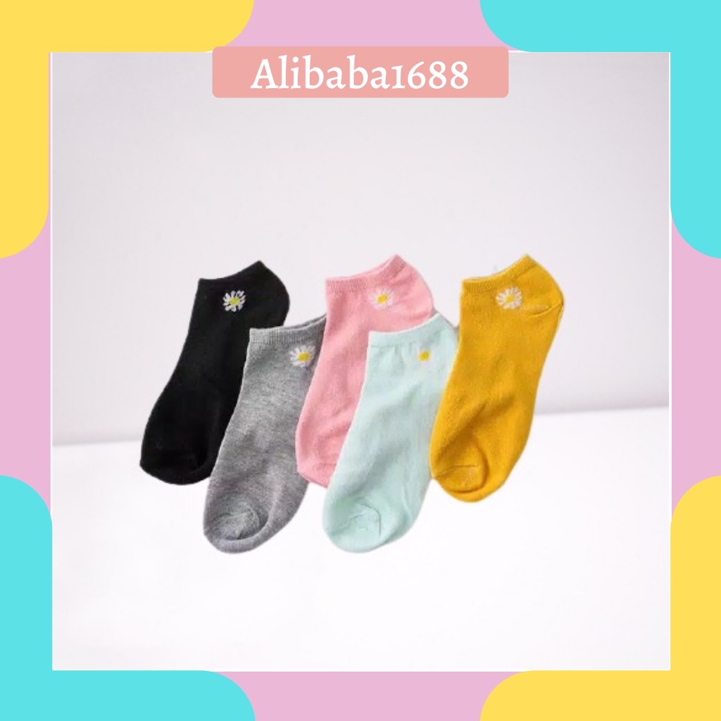 Kaos Kaki Ankle Motif Bunga Daisy Gaya Korea Untuk Kaos Kaki Wanita Motif Alibaba1688