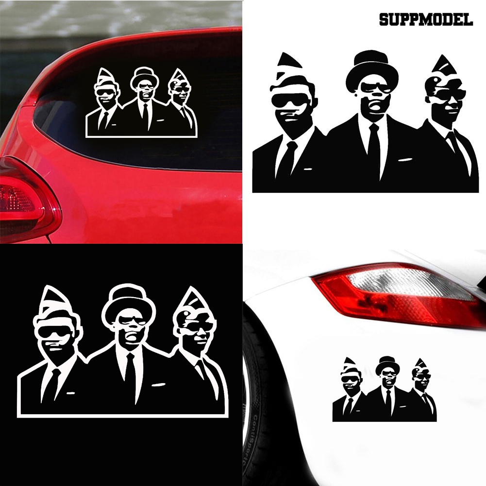 Sticker Decal Dekorasi Jendela Mobil Motif Gambar Pria Afrika Warna Hitam