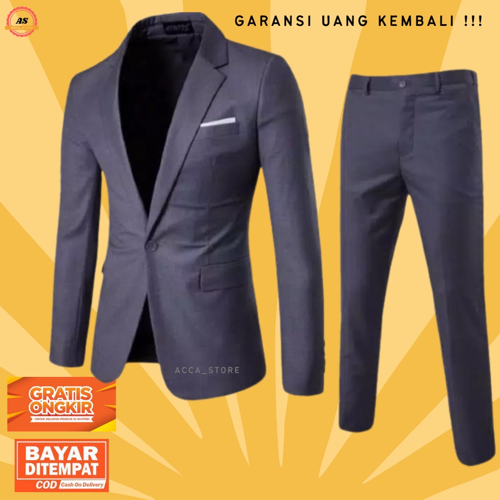 SETELAN BLAZER KERJA SETELAN JAS FORMAL PRIA