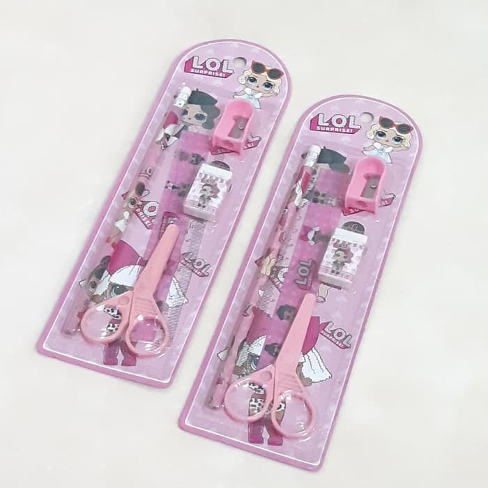 

Study Alat Tulis Set Anak 5 in 1 LOL Hadiah Ultah Goddie Bag