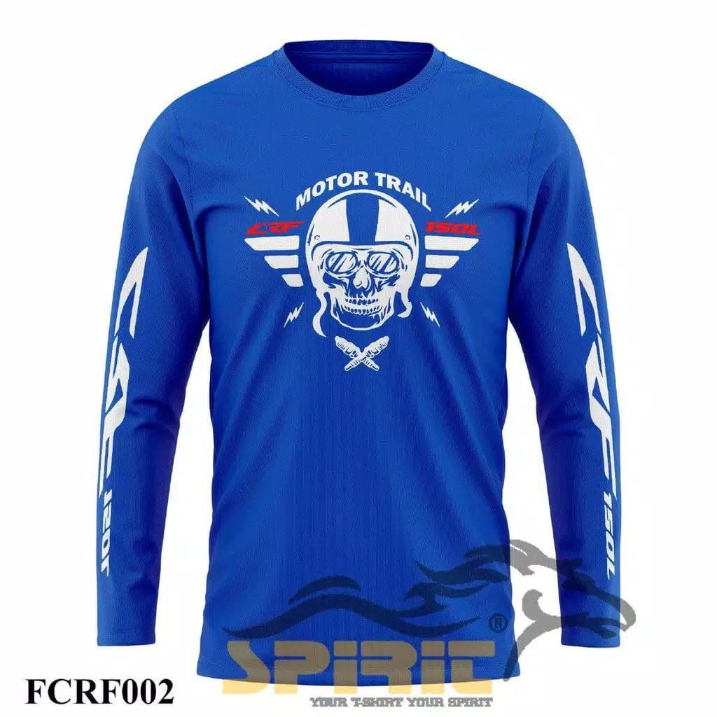 Baju Kaos Tshirt Distro Bikers MOTOR TRAIL Lengan Panjang 24s Cotton Combed Halus Lembut Dan Tebal