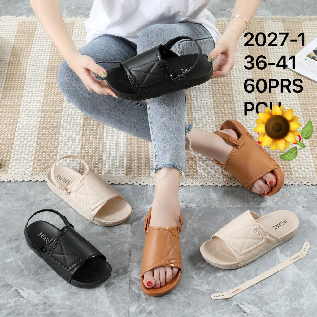 Sandal Tali Jelly Sneaker Wedges wanita import Terbaru AGUNG STYLE Balance 2027-1