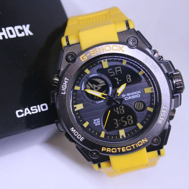 JAM TANGAN PRIA CASIO G SHOCK RUBBER YELLOW ORANGE KUNING OREN G SHOCK SPORTY JAM COWOK KEREN LARIS