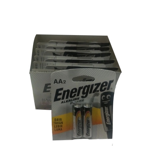 Baterai AA Energizer Alkaline Power 1 Pack Isi 2 Pcs Baterai A2