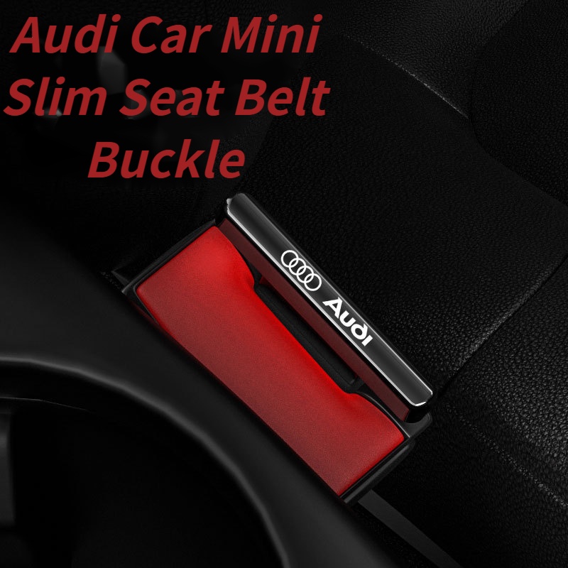 Buckle Sabuk Pengaman Mobil mini ultra Tipis Bahan zinc alloy Untuk Audi A4L A3 A5 A6 Q5 A8 Q2 Q3 Q7