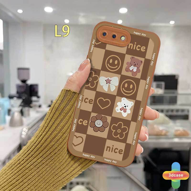 Casing Soft Case OPPO A95 A54 A15 A5S A3S A16 A7 A5 A9 A31 A53 2020 A12 A1K A16K A54S Reno 4 5F 4F A74 A15S A52 A11K A92 A35 A11 A93 A32 A72 A94 A53S F17 PRO A16S A12S Fashion Chocolate Heart Bear Angel Eyes Camera Protector Back Cover