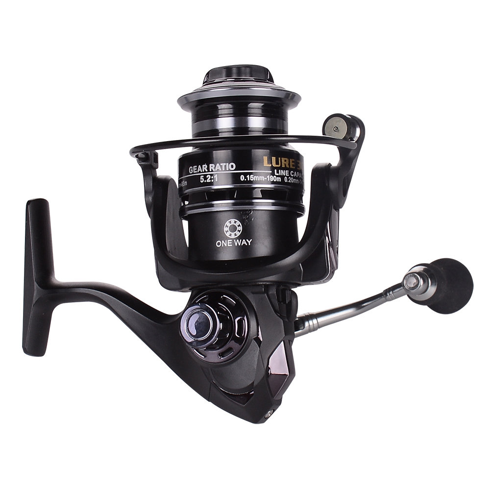 Debaone Fishman LURE 2000 Spinning Reel Pancing 5.2:1 12+1 Ball HITAM