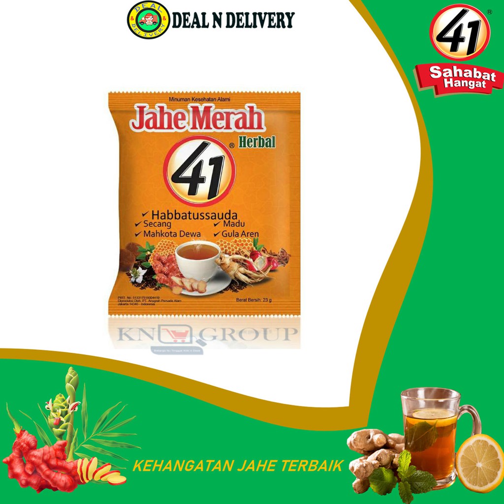 

[5 SACHET] Jahe Merah 41 Herbal - Renceng