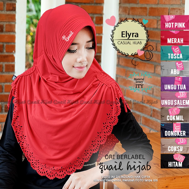 PROMO QUAIL | Elyra Hijab | JILBAB KHIMAR SYARI INSTANT BERGO PET ANTEM KERUDUNG by Quail Hijab