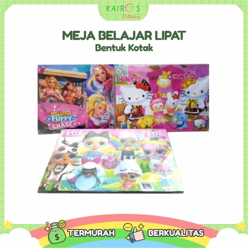 Meja Belajar Anak Lipat Karakter Kartun Multifungsi Portable