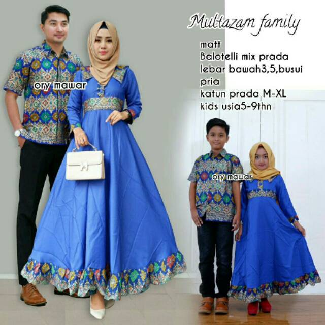 Couple keluarga gamis Muslim Multazam family baju anak Couple anak Couple pasangan grosir baju