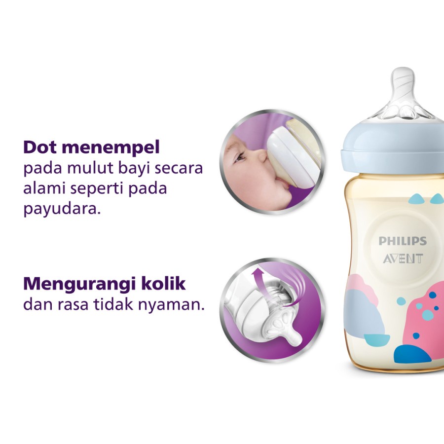 Philips Avent Natural PPSU Bottle 1M+ 260ml SCF582/10 Botol Bayi